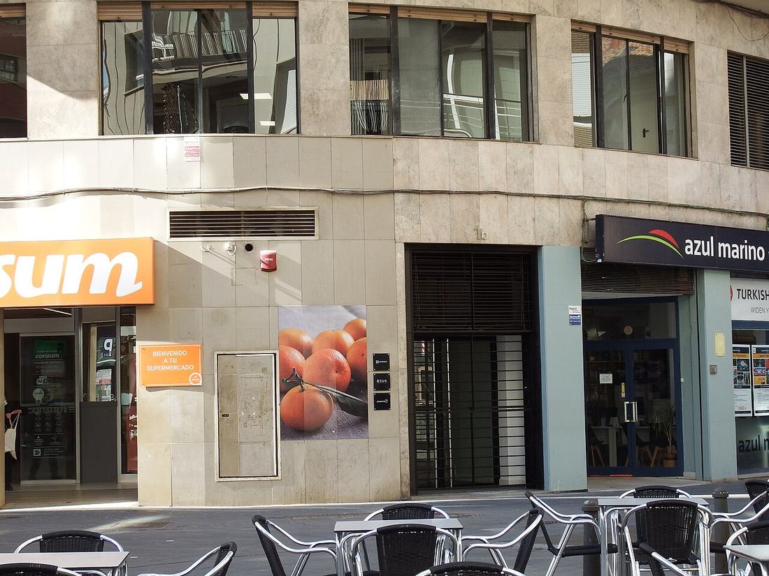 Calle de un hospital en Valencia